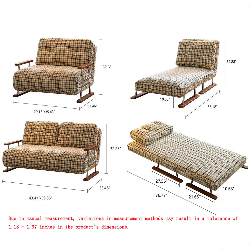 Convertible Sleeper Chair – 4-in-1 Folding Sofa Bed for Small Spaces
